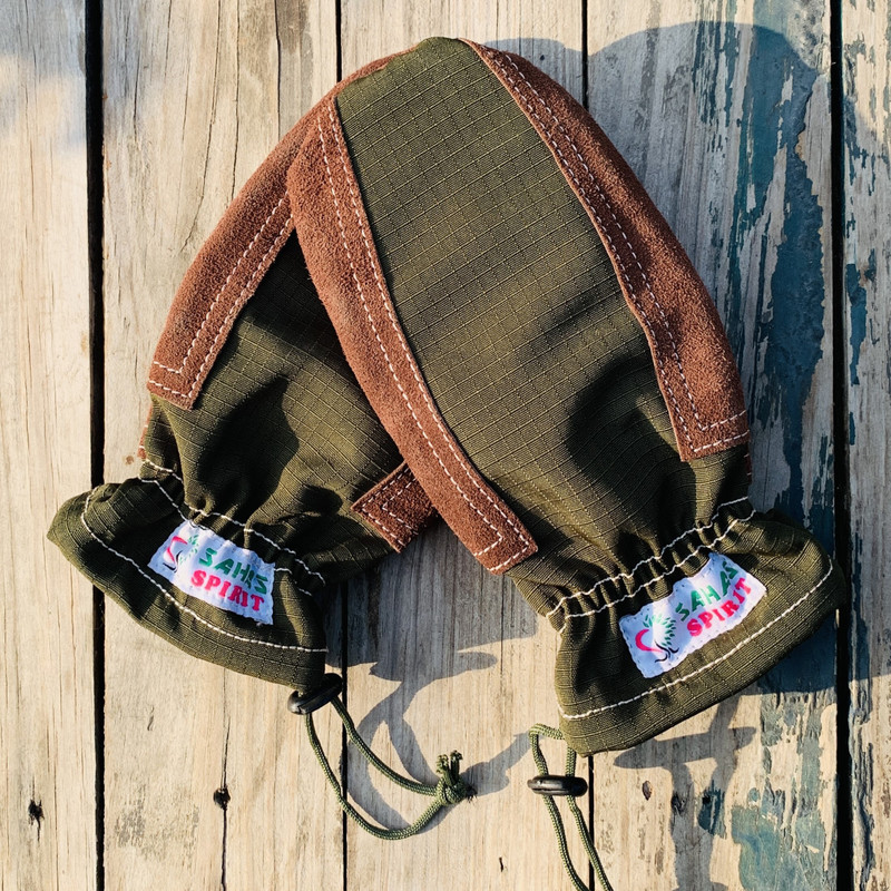 Sahas Canvas Mitten Climbing Gloves(Multicolor)