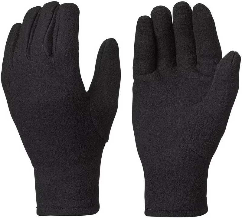KRISSDIL QUECHUA Kids’ Fleece Hiking Gloves 4-14 Years Inner Gloves(Black)