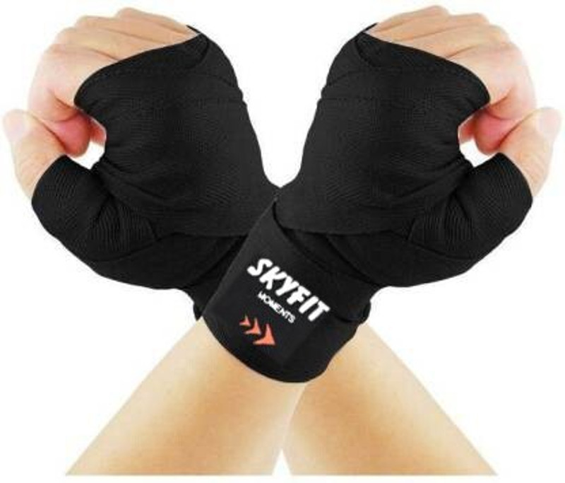 VELLY FIVE Mens&Womens HAND WRAP GLOVES Gym & Fitness Gloves(Black)