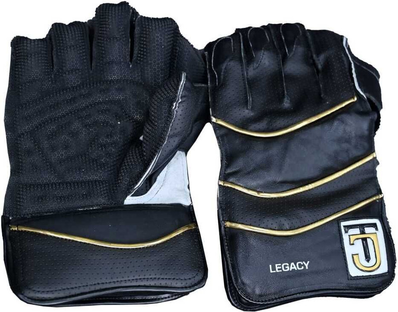 taj sports LEGACY FULL LEATHER Wicket Keeping Gloves(Black)