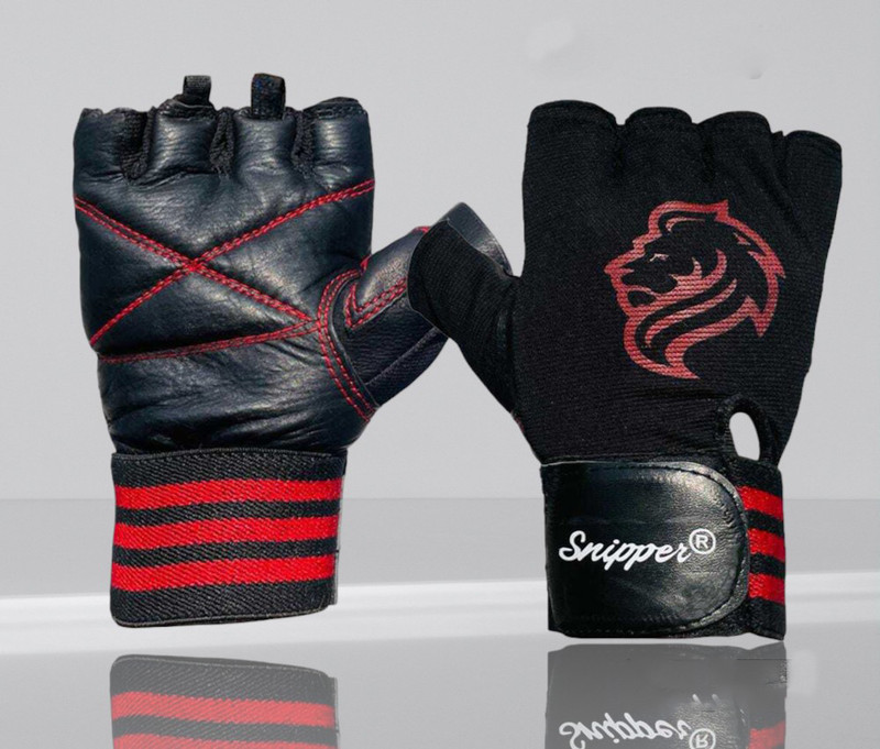 Snipper Heavy duty and comforable weight lifting gloves,gym gloves for unisex Gym & Fitness Gloves(Red)