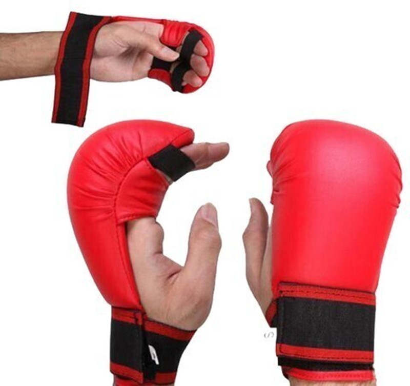 Rouniyar Universal Strike Boxing Training Gloves, Karate Training Gloves, Karate Gloves Boxing Gloves(Red)