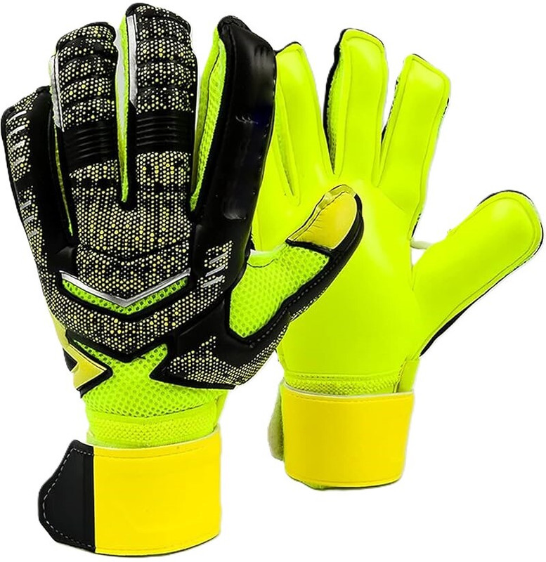 FUTABA Football Goalkeeper Gloves with Flexible Finger Guard,and Grip - Green - Size 10 Goalkeeping Gloves(Green)