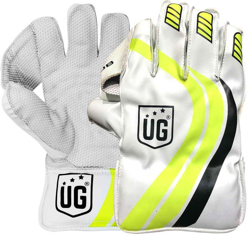 ULTIMATE GOAL Leather cricket wicket keeping gloves Pair for Wicketkeepers|Advanced Protection Wicket Keeping Gloves(Green & Black)