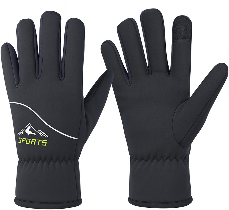 uRock Warm Winter Riding Gloves with Non-Slip Palm, Windproof & Breathable Riding Gloves(Black)