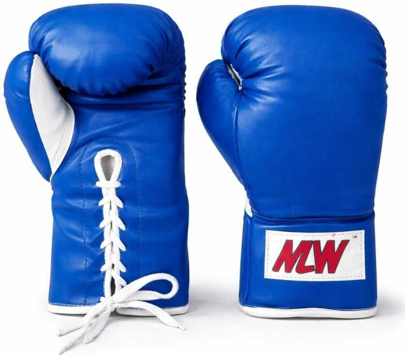 NLW Boxing Gloves Blue White Boxing Gloves(Blue & White)