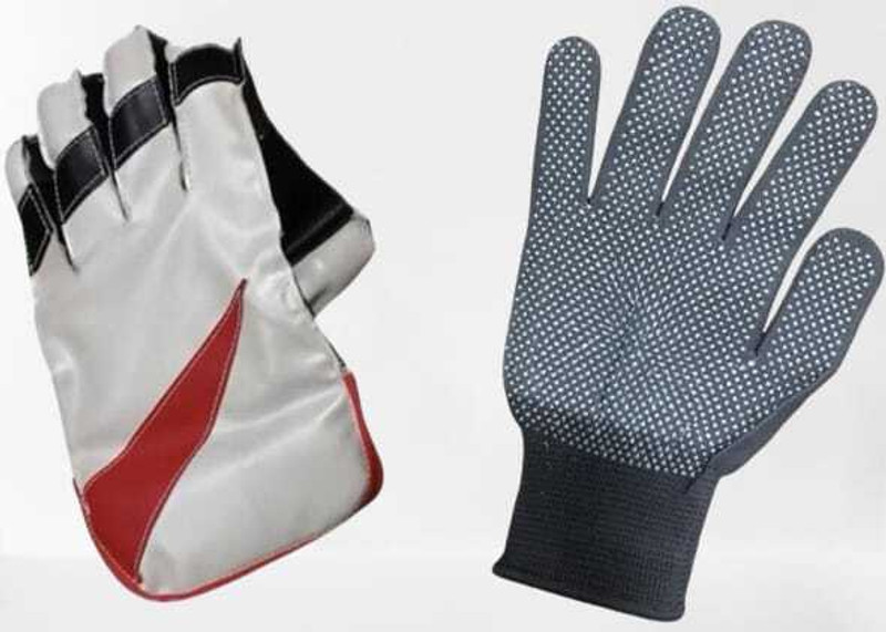 Buransh Premium Wicket Keeping Gloves With Black Inner Gloves Wicket Keeping Gloves(Multicolor)