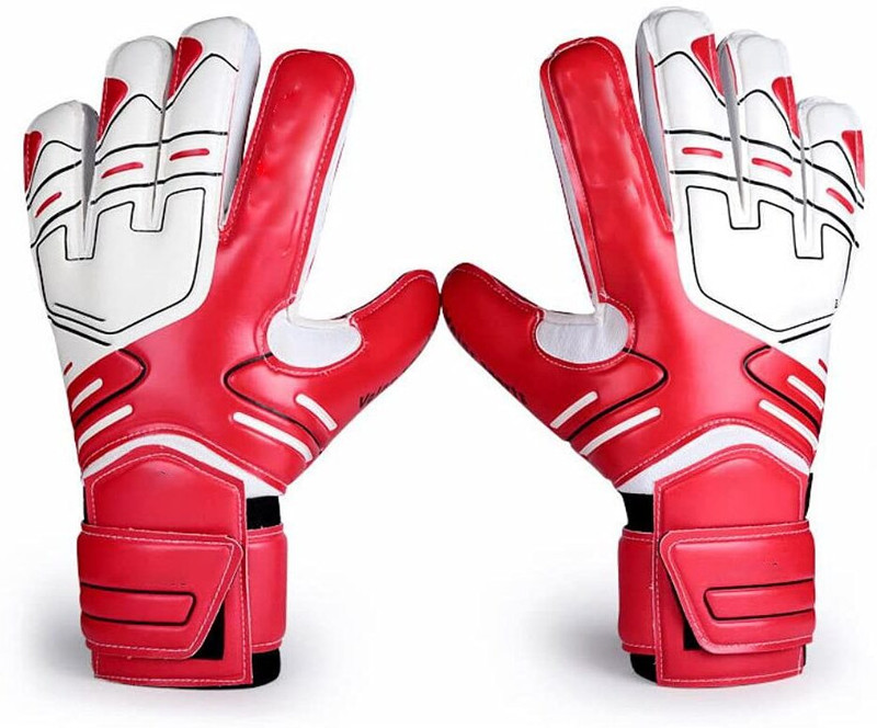FUTABA Professional Goalkeeper Gloves with Finger Protection -Black and White - Size 10 Goalkeeping Gloves(White, Black)