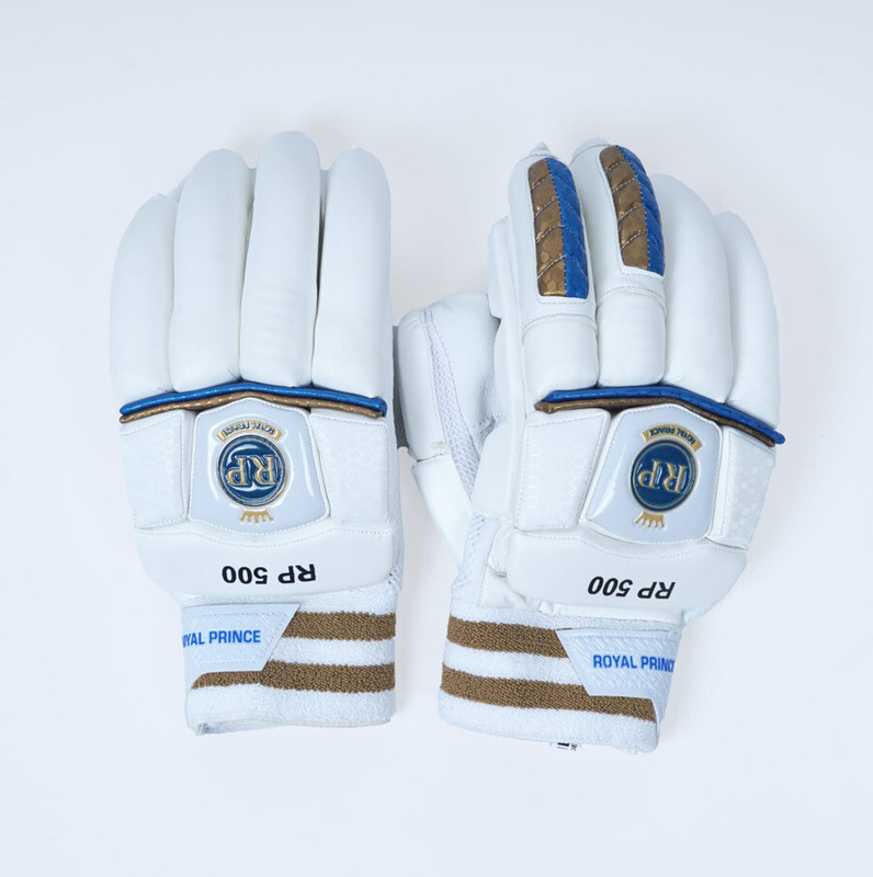 royal prince RP500 Batting Gloves(White, Blue)