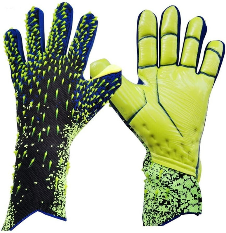 FUTABA Excellent Protection, Non Slip Wear-Resistant Goalie Gloves - Green - Size 8 Goalkeeping Gloves(Green, Black)