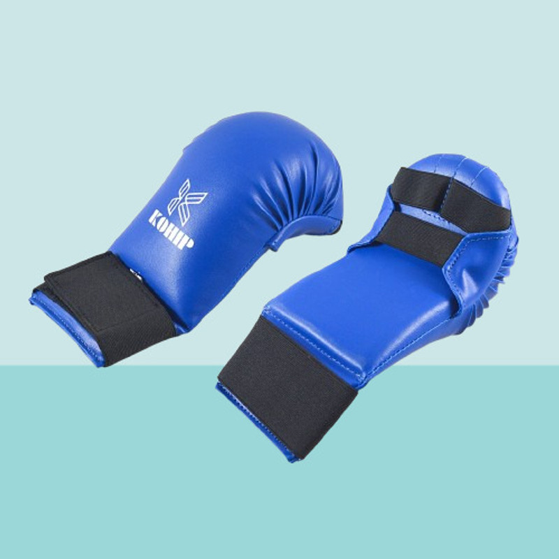 KOHIP Durable Karate Gloves Moulded For Training Boxing Gloves(small Blue)