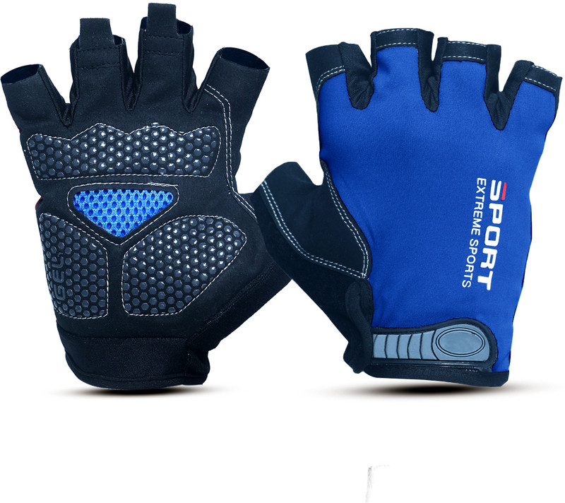 zaysoo Half-finger Gloves Gym & Fitness Gloves Gym & Fitness Gloves(Blue)