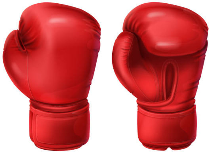 bulls fitness Practice Red Boxing Gloves(Red)