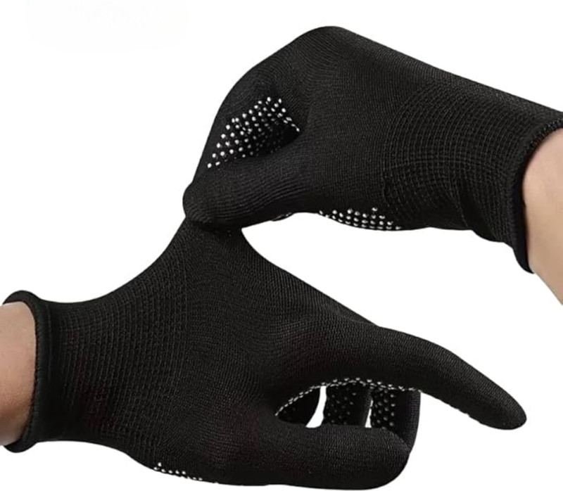 RUGLYNN MRF Gloves with Fiber Bat 8no Heavy Quality Pro Version Skating Gloves(Black)