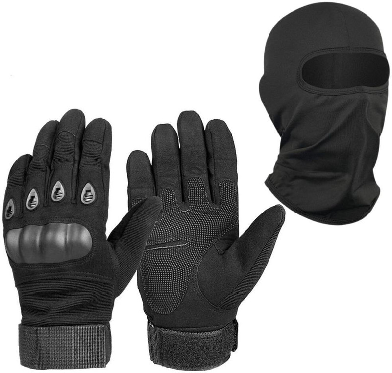 SHIFTER Riding Gloves Motorbike Bike Winter Full Wind Protection+Face Cover Balaclava Riding Gloves(Black)