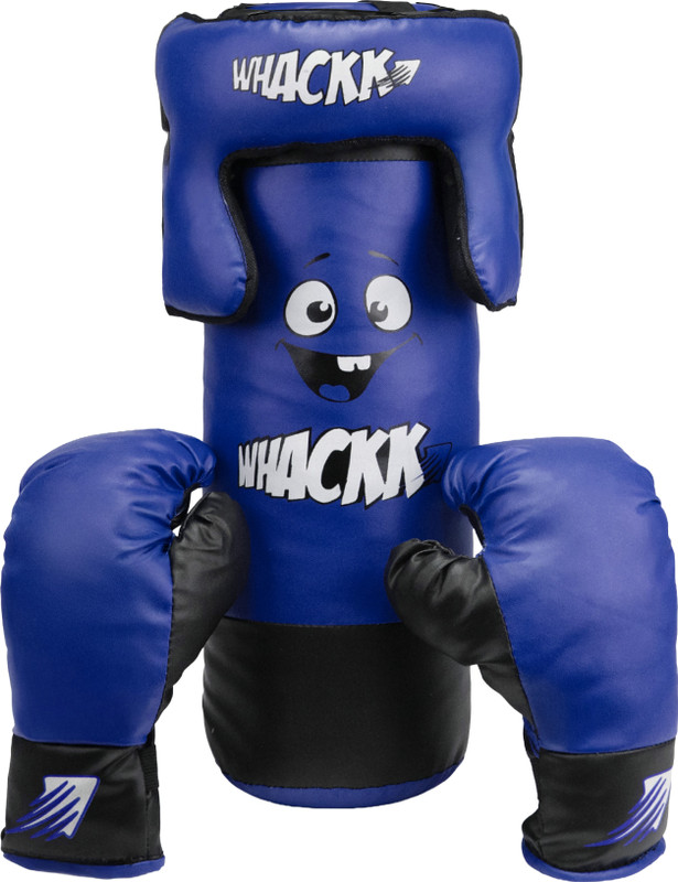 WHACKK Junior Boxing Kit | with Filled Punching Bag, Boxing Gloves and Boxing Headgear Boxing Gloves(Blue)