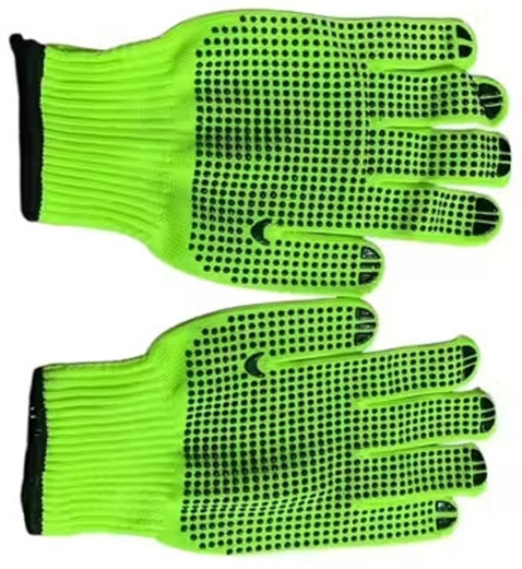 Spocco PVC Doted Cotton Cricket Batting Gloves Comfortable & Durable Full Gripping Batting Gloves(Black)