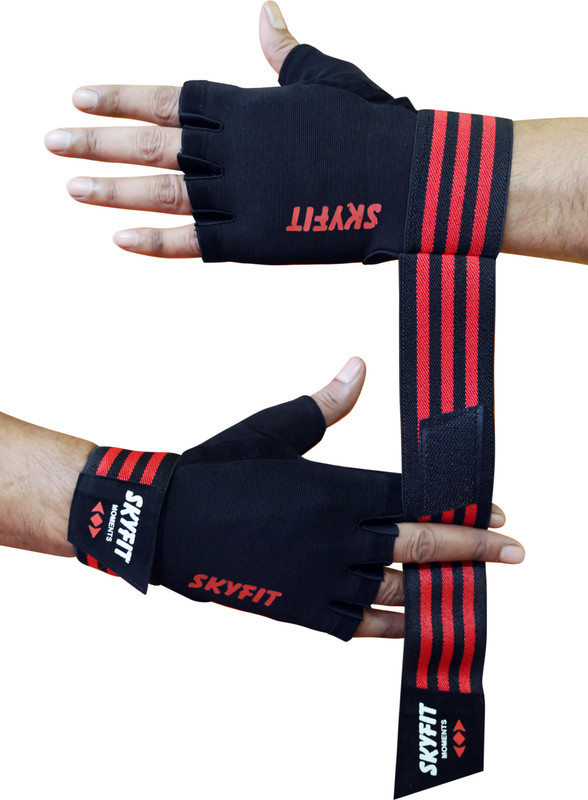 SKYFIT Gym Glove, Sport Glove, Riding Glove, Hand Glove Gym & Fitness Gloves(White and Black)