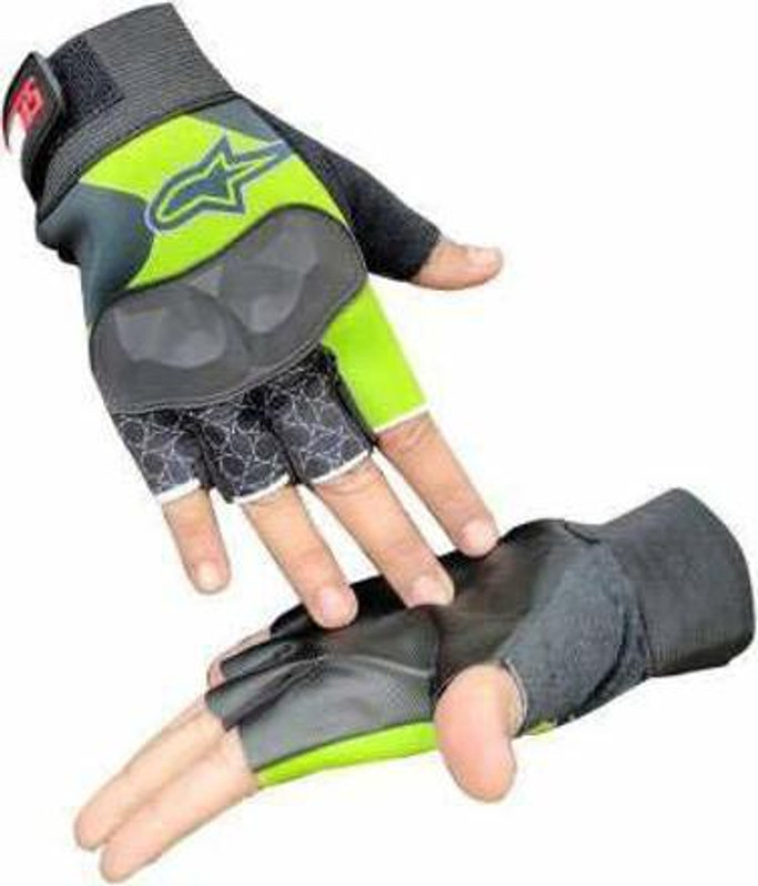 DreamPalace Bike Gloves for Riding, Mountain Bike Half Finger Anti Slip Gloves Riding Gloves Riding Gloves(Green)