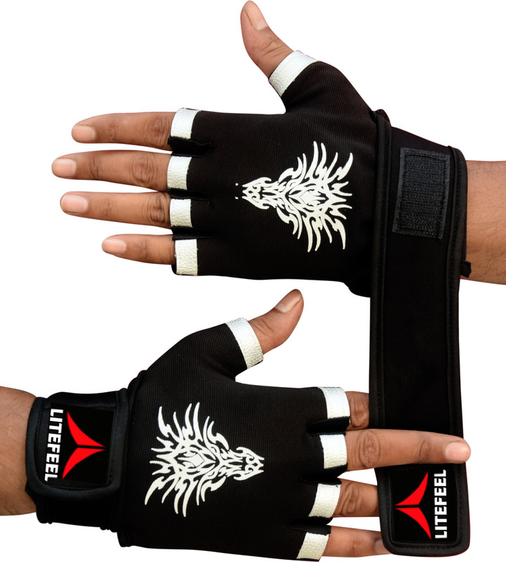 HOUSE OF COMMON WRIST SUPPORTS GLOVES FOR WORKOUT Skating Gloves(Black)
