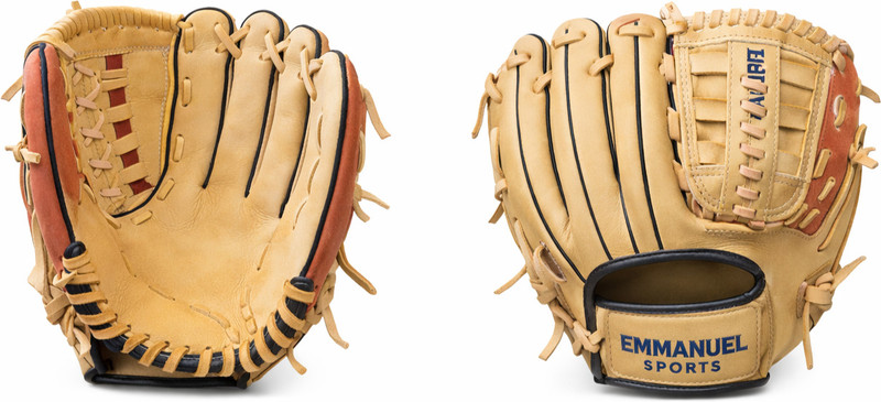 Emmanuel GLOVES IN FINE LEATHER Baseball Gloves(Brown)