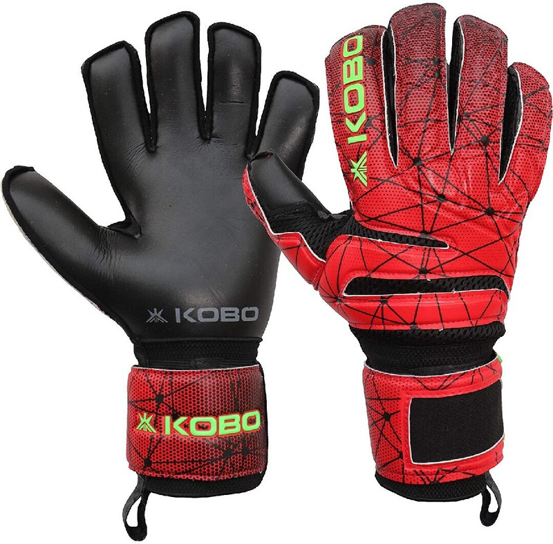 KOBO Football Goalkeeper Gloves GKG-12 (Size-7.5) Goalkeeping Gloves(Black)