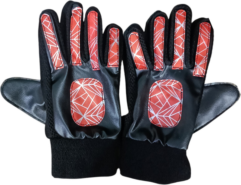 FIT AND CURE Goalkeeper Gloves for Football with Non-Slip Palm | Ideal for Training and Match Goalkeeping Gloves(RED GREEN)