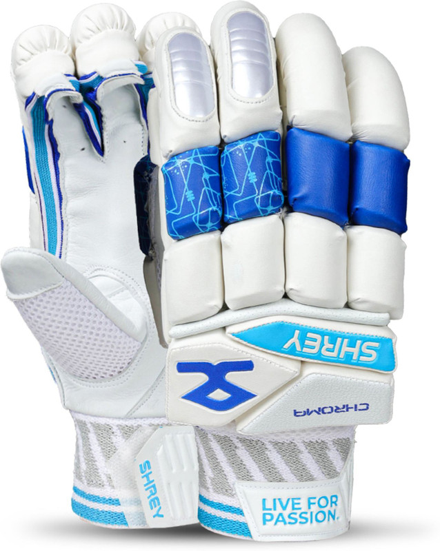 Shrey Chroma Batting Gloves(White/Royal Blue)