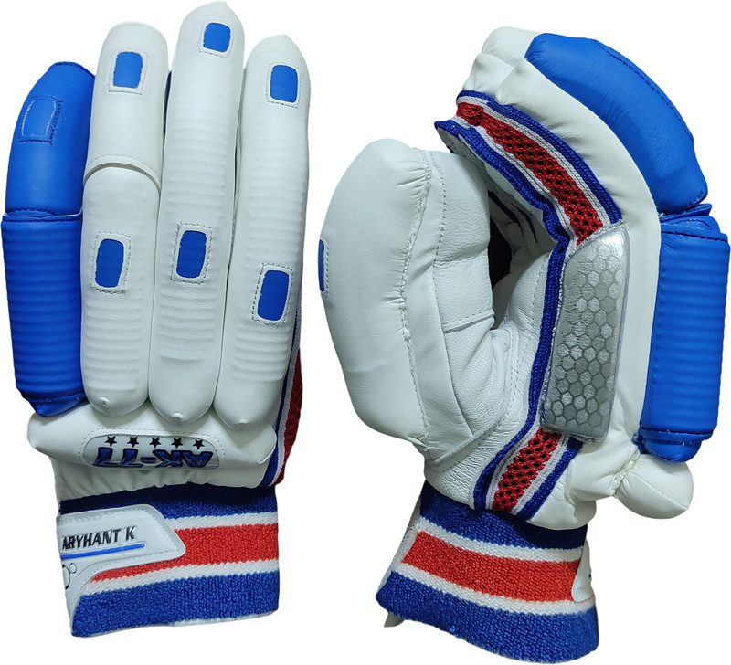 KhoLi Men's Virat Kholii Batting Gloves(Blue, White , Right Hand)