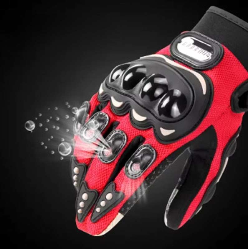 KinderTales Gloves Breathable Fabric(IND*746221), Ideal for Long Rides Riding Gloves(Red)