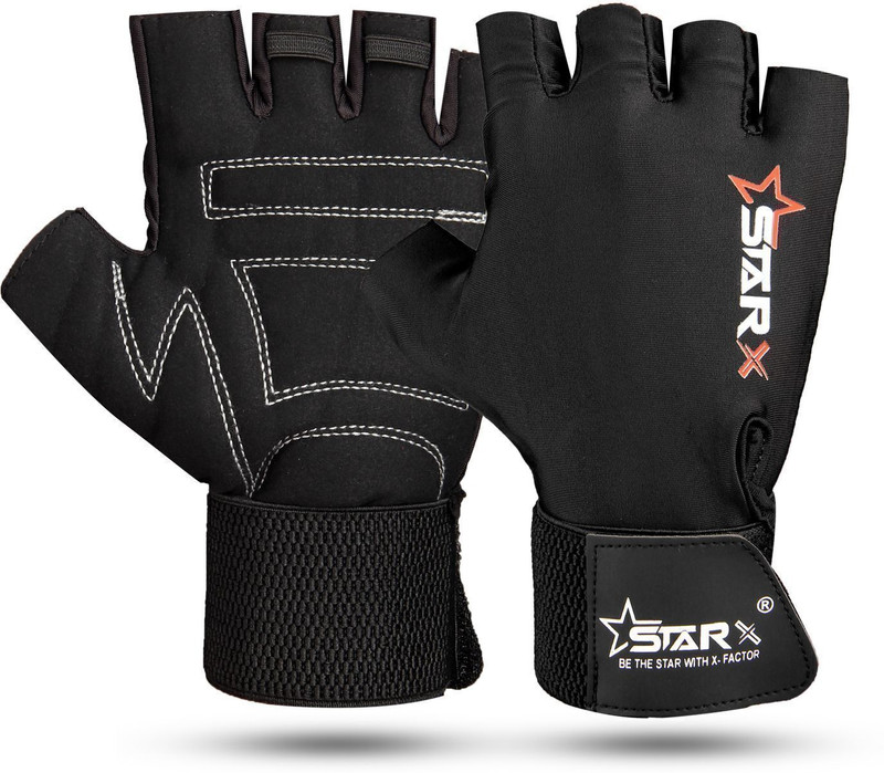 STARX Minati Pro Wrist Support Gym Gloves Black for Men and Women Gym & Fitness Gloves(Minatipro/black)