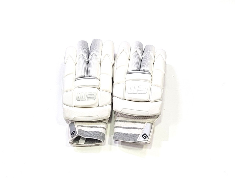 EM ULTIMATE PR0 -RH CRICKET Batting Gloves(White)