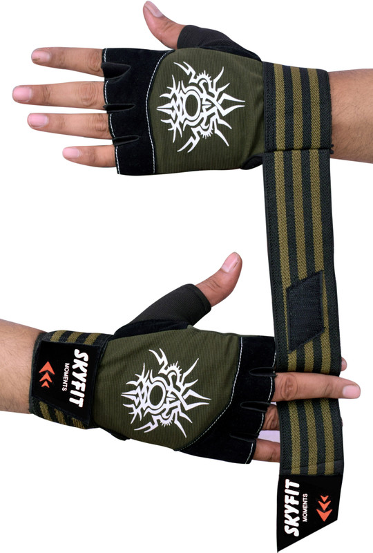VELLY FIVE GYM & SPORT GLOVES Gym & Fitness Gloves(Olive Green)