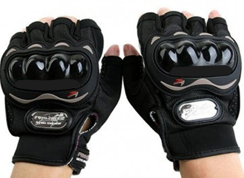 LEVOT Pro Biker Half Cut Gloves Black XL Size Driving Gloves(Black)