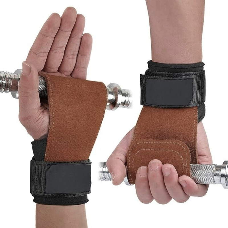 LAFILLETTE Men And Women Palm Protector Weight Lifting Adjustable Wrist Support Gloves Gym & Fitness Gloves(Brown)