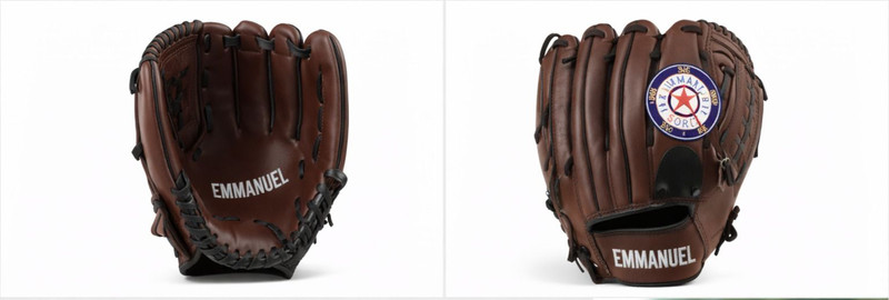 Emmanuel FAST PITCH COW HIDE LEATHER Baseball Gloves(Brown)