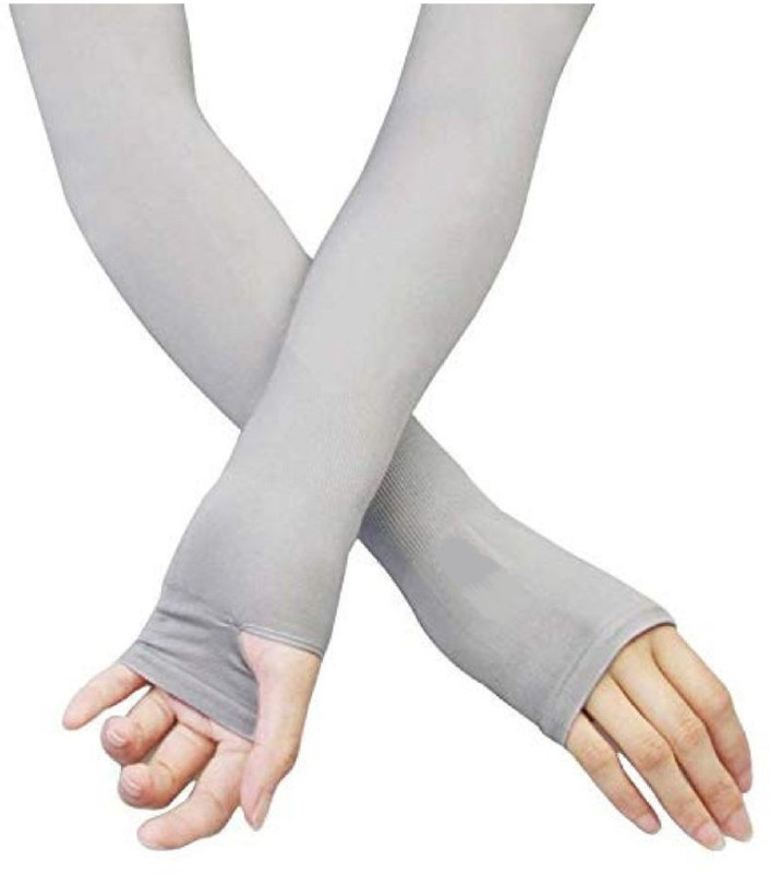Auto Hub Grey-Arm-Sleeves-1Pc Cycling Gloves(Grey)