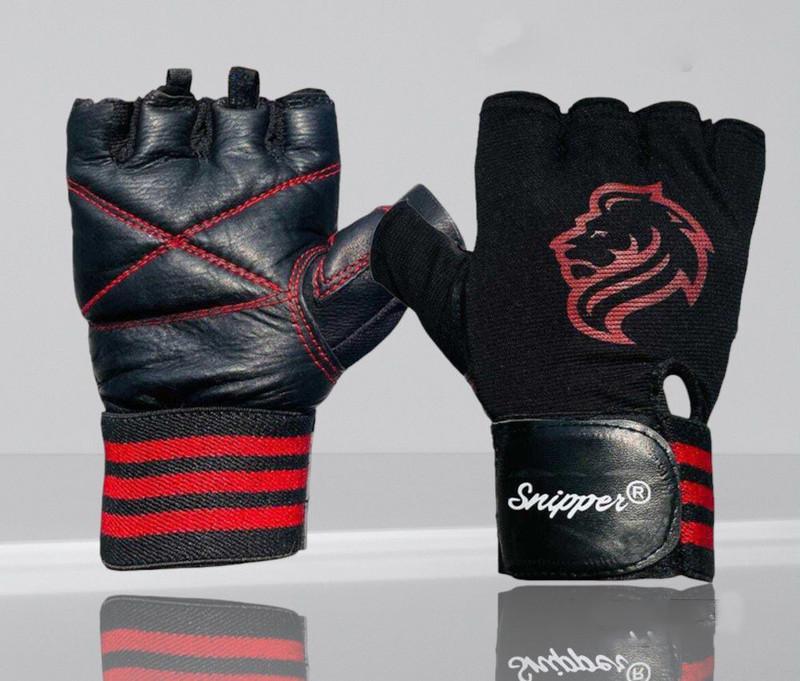 STYRKR High Quality Lycra Gym Gloves -239 Gym & Fitness Gloves(Red)