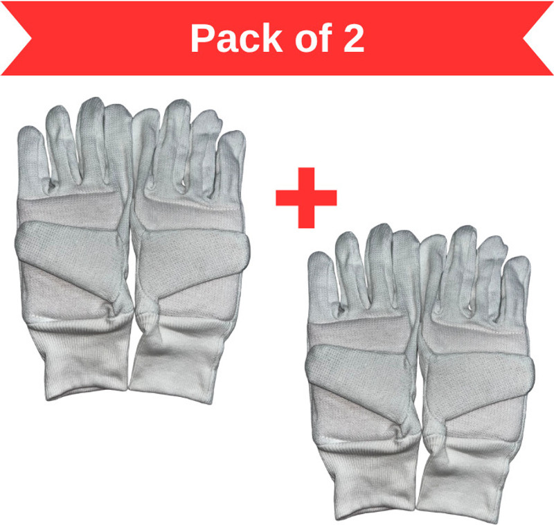 SVS Cricket (Pack of 2) Wicket keeping Padded Inner Gloves for Men Wicket Keeping Gloves(White)