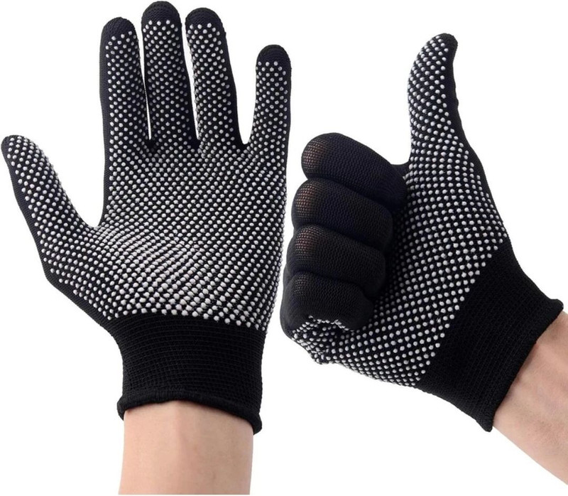 Muhaas Batting Gloves Tennis Cricket Inner Dotted Batting Inner Gloves(Black)