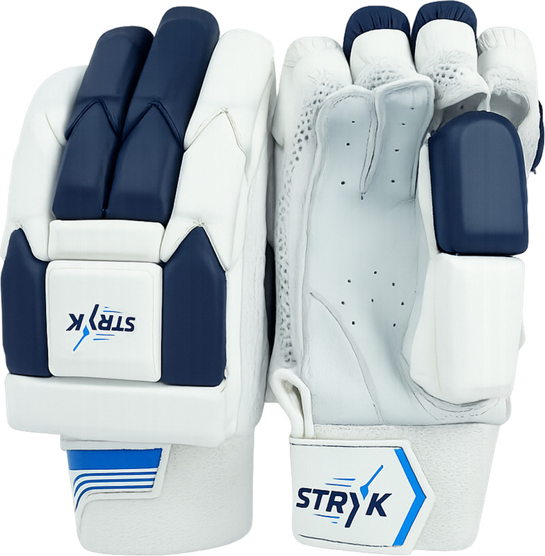 STRYK Elevate Cricket Batting Gloves Batting Gloves(White, Blue)