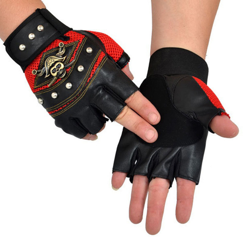 GymWar Pirates Gym & Riding Anti Slip Cycling Bike Motorcycle Driving Man Boy Girls Riding Gloves(Red)