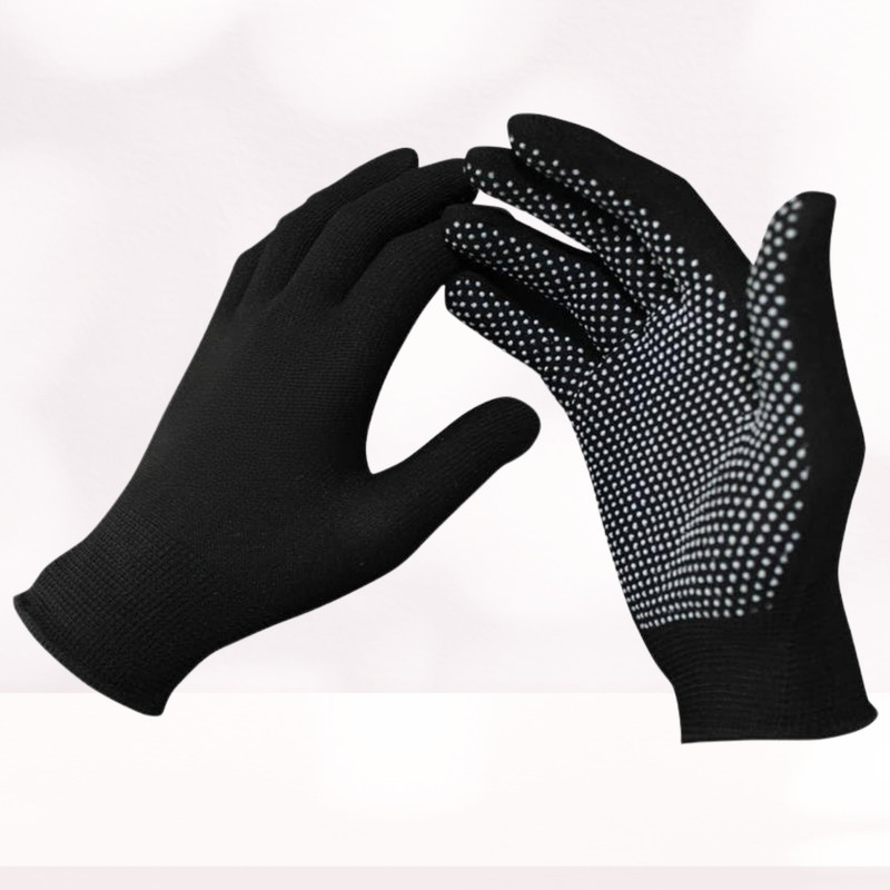 ShopiMoz Breathable Cotton Work Gloves for Enhanced Grip & Control Batting Gloves(Black)