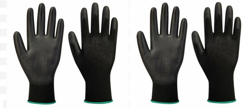 RBGIIT Nylon Safety Hand Gloves Heavy Duty Anti Cut Resistant Latex for Men - 2 Pair K3 Skating Gloves(Black)