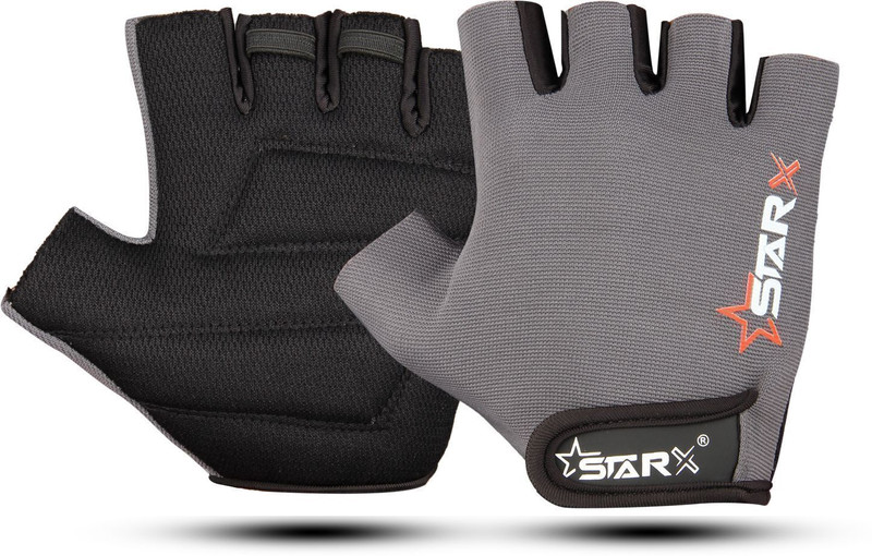 STARX Nexa Axq Gym Gloves Grey Black for Men and Women Gym & Fitness Gloves(Nexa-axq/black-grey)