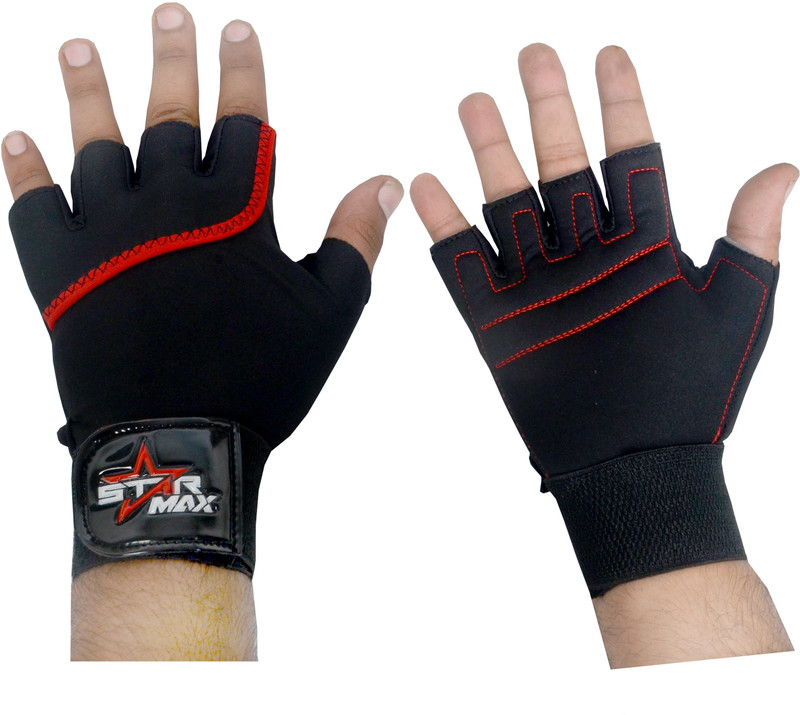 star-max GG-112 Gym & Fitness Gloves(Black)