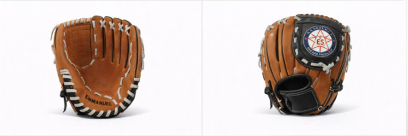 Emmanuel FAST PITCH LEATHER GLOVES Baseball Gloves(Black, Brown, Yellow)