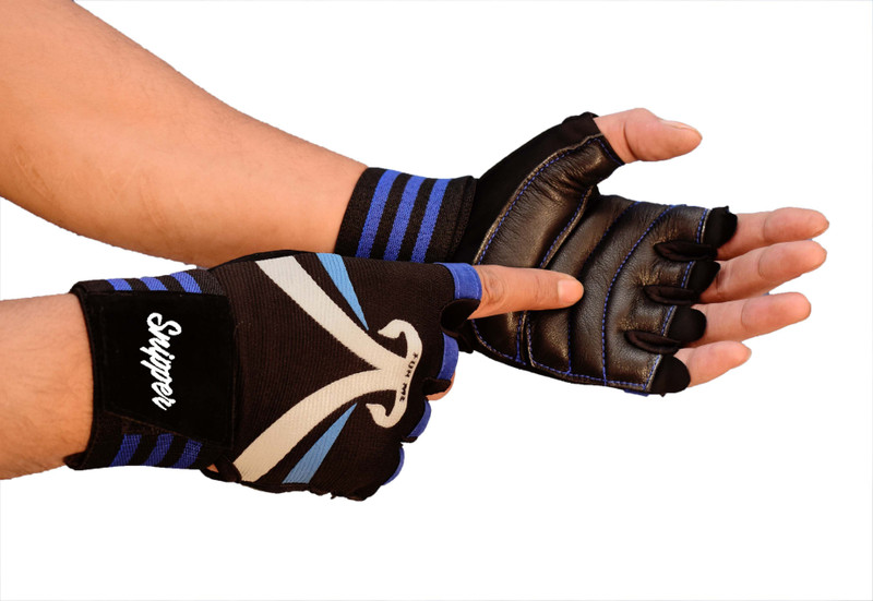 Snipper Fitness Gym Gloves for Weightlifting, Crossfit, Fitness ( FOR ME BLU ) Gym & Fitness Gloves(Blue, Black)