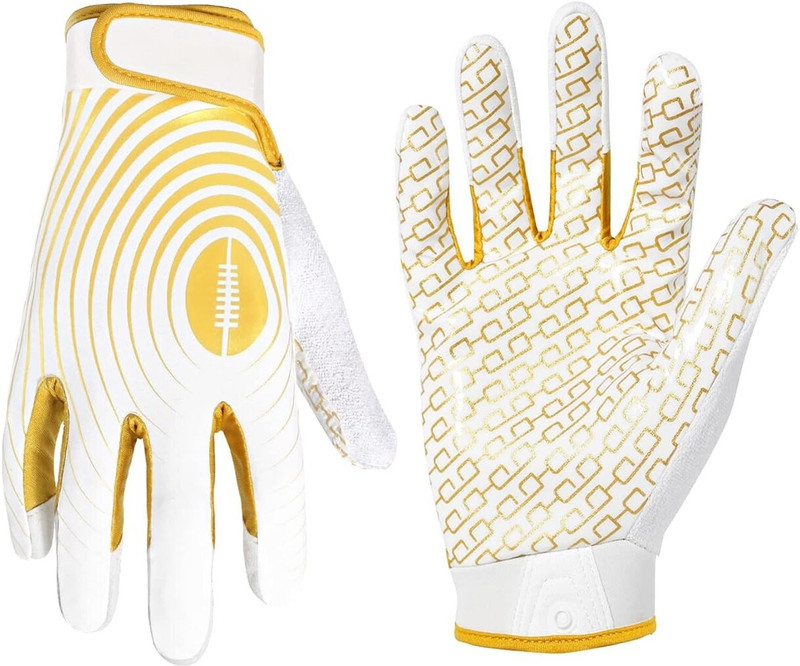 FUTABA Kids Football Goalkeeper Gloves - White and Gold - XXL Goalkeeping Gloves(White, Gold)