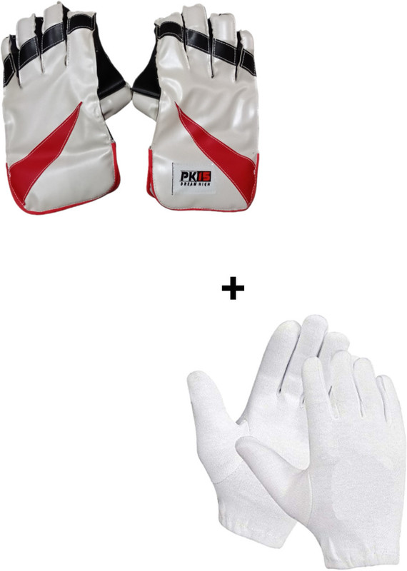 MFG Premium Wicket Keeper Gloves Combo with Inner Gloves Wicket Keeping Gloves(Multicolor)